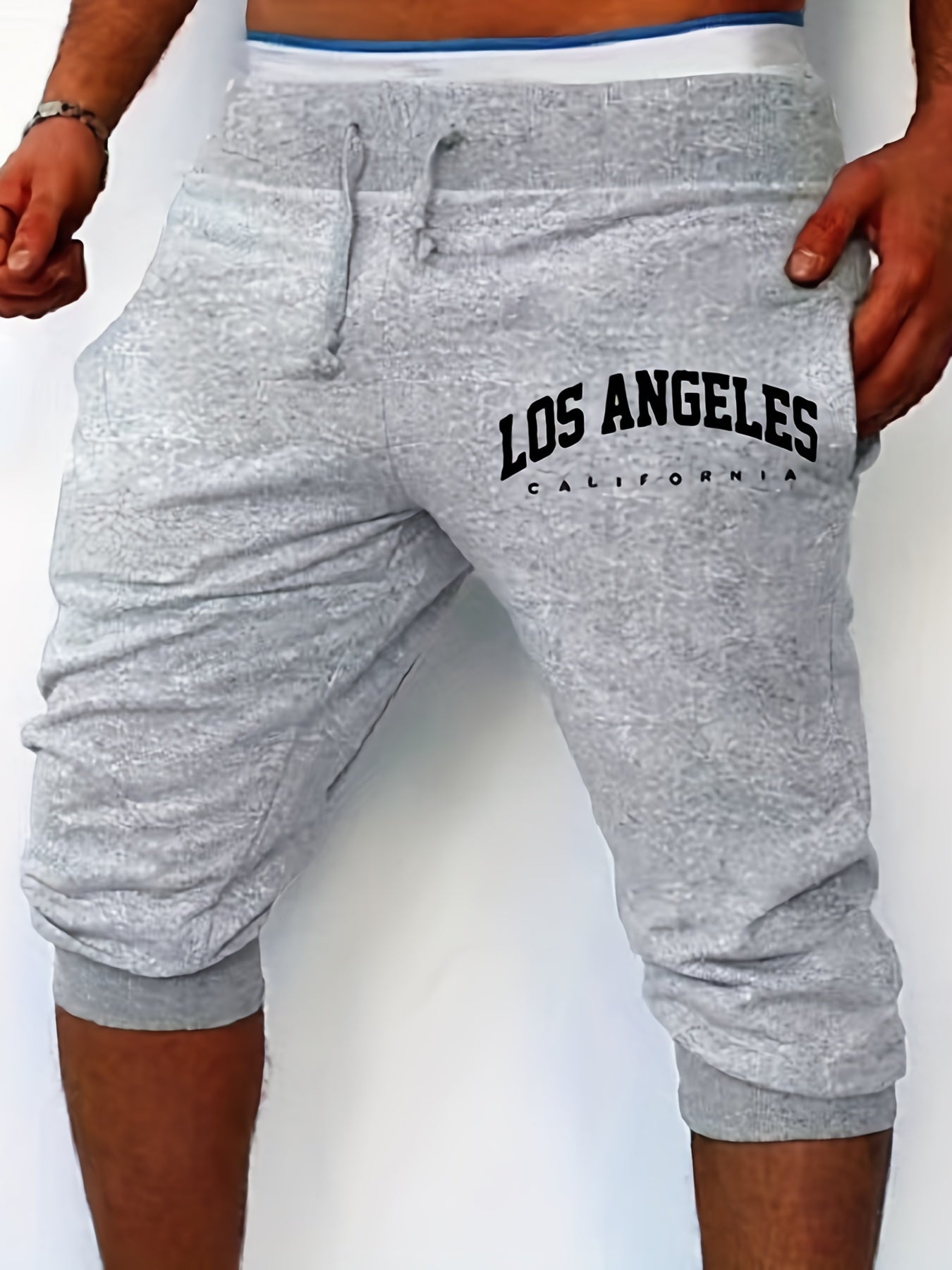 Comfy Elastic Waist Drawstring Shorts for Men