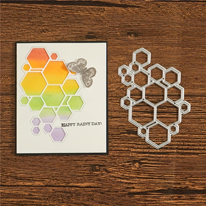 Honeycomb Metal Cutting Die Stencil for DIY Scrapbooking Card Making