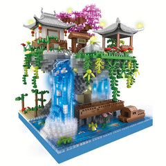 Chinese Peach Blossom Pool Architectural Building Blocks Gift