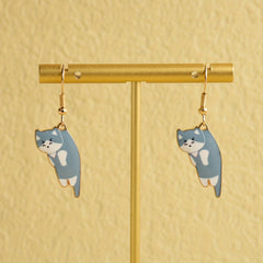Cartoon Kitten Pendant Earrings Women's Jewelry 5 Colors
