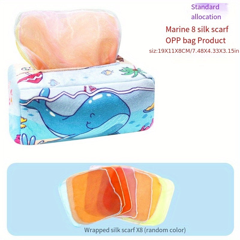 Infant Toys Cloth Book Tissue Box Early Education Toys