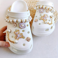 Purple Teddy Bear Shoe Decoration Set