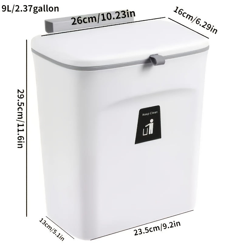 Hanging Trash Can Household Storage Bucket Flip Lid Sliding Trash Can