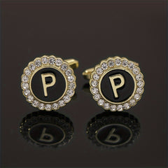 Alloy Button Cufflinks Rhinestone Wedding Suit Accessories