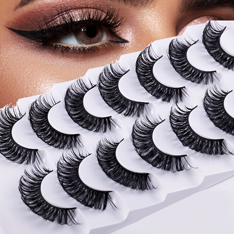 7 Pairs of Natural Looking False Lashes for Makeup Collection