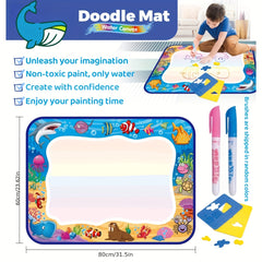 Water Doodle Mat Drawing Toy for Kids Ages 3-8