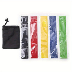 5pcs TPE Elastic Resistance Band Set for Yoga and Fitness with 5 Tension Circles