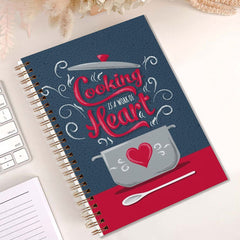 Cooking is a Work of Heart Notebook 13 97x21 08cm Dotted Lines 50 Pages