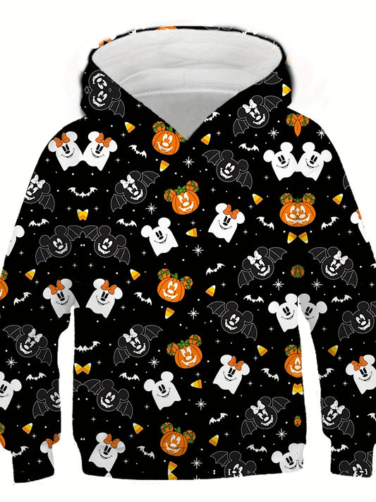 Stylish Halloween Pumpkin 3D Print Hooded Sweatshirt for Kids