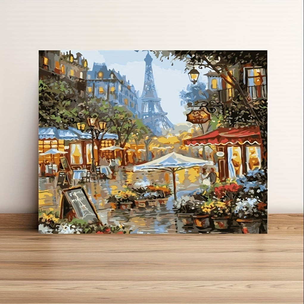 Paris Streetscape Canvas Painting Wall Art Picture for Home Decor