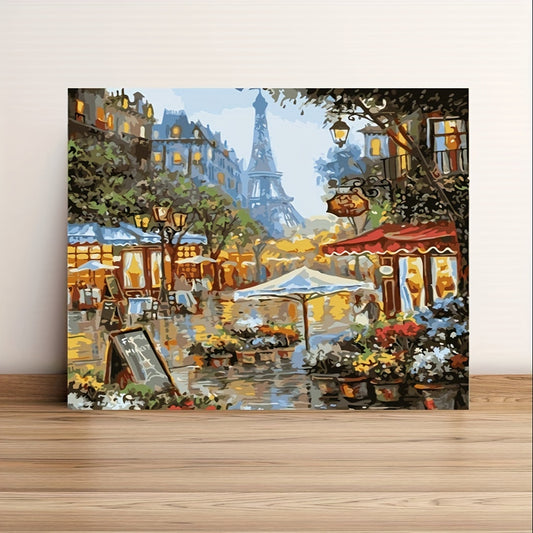 Paris Streetscape Canvas Painting Wall Art Picture for Home Decor