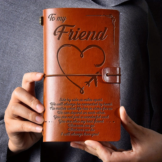 Retro Leather Journal A6 Notebook 144 Pages + PVC Storage Bag