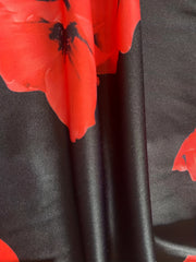  Floral Print Round Neck A Line Party Dress