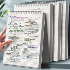 A5 Grid Lined Notebook Softcover Red Journal