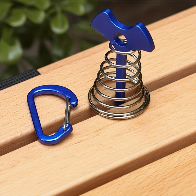 Outdoor Camping Canopy Wind Rope Buckles Fishbone Spring Pegs
