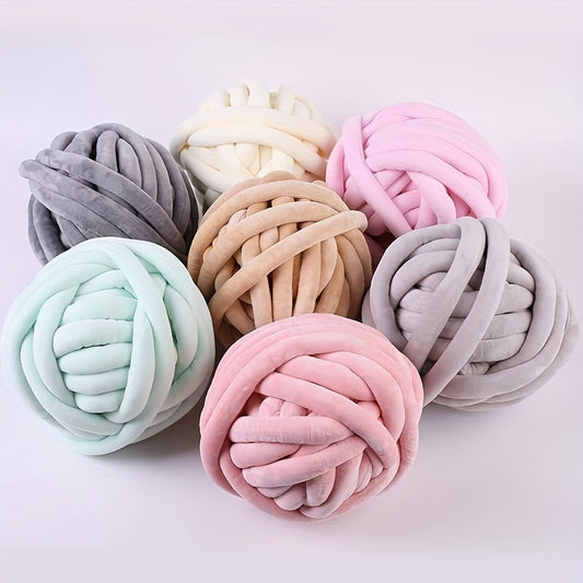 2pcs Chunky Knit Yarn Cotton Tube Yarns Extra Thick Warm Cotton Thread