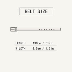 Men's Stitch Buckle Belt for Wedding Party