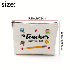 Students Thank Teachers Gift Stationery Bag Waterproof Zipper Makeup Bag