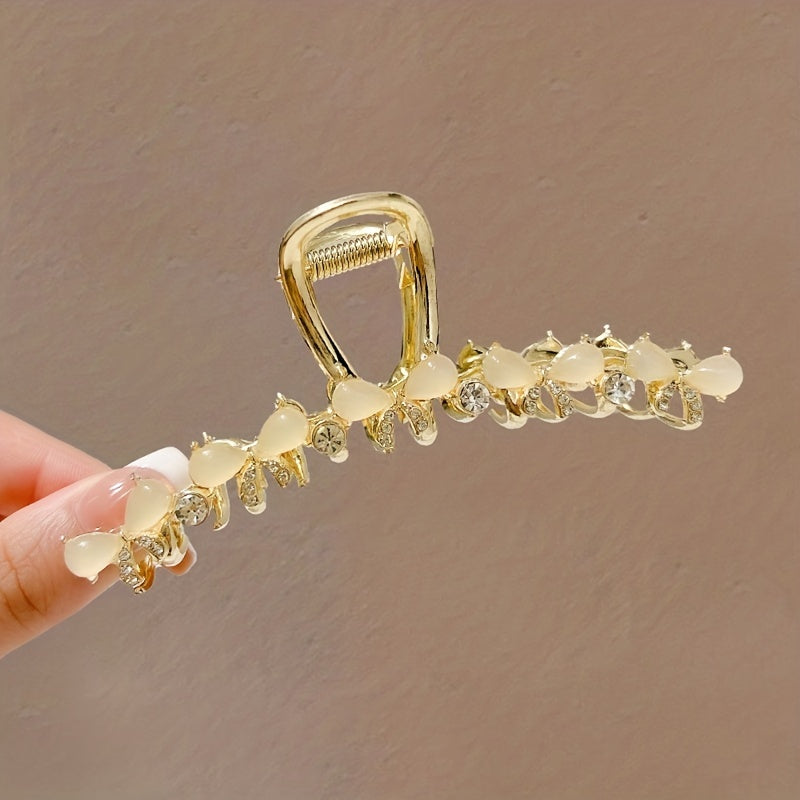 Opal Rhinestone Hair Claw Shark Claw Head Jewelry Hair Accessories For Women