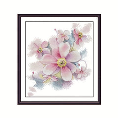 Peach Blossom Embroidery Starter Kit Cross Stitch DIY Handwork