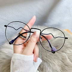 Men's Large Round Frame Aluminum Alloy Anti Light Glasses