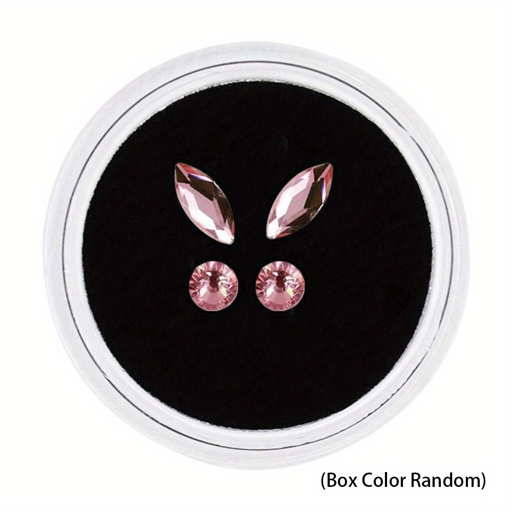 4pcs Sparkling Dental Tooth Gems Various Shapes and Colors for Teeth Jewelry