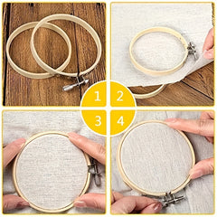 12pcs 10 16 Cm Round Embroidery Hoop Bulk Bamboo Circle Cross Stitch Hoop Ring