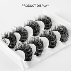4 Pairs Fluffy Natural Volume Eyelashes Daily Party Makeup