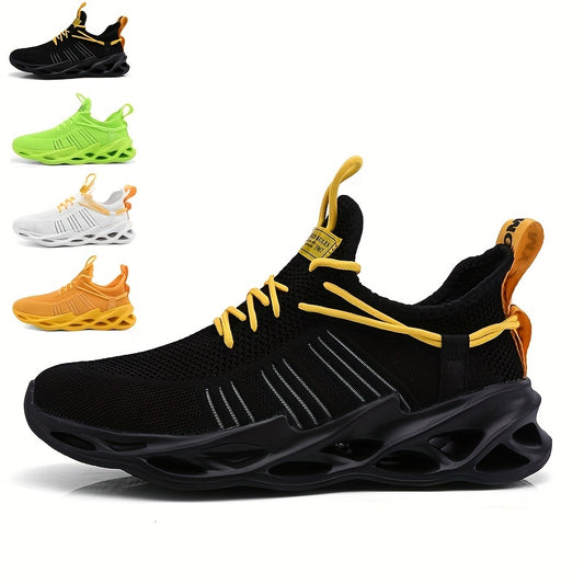 Men's Knit Sneakers Lace Up Casual Shoes