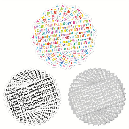 5 Reusable Vinyl Alphabet Transfer Paper - Colorful Letter Decals