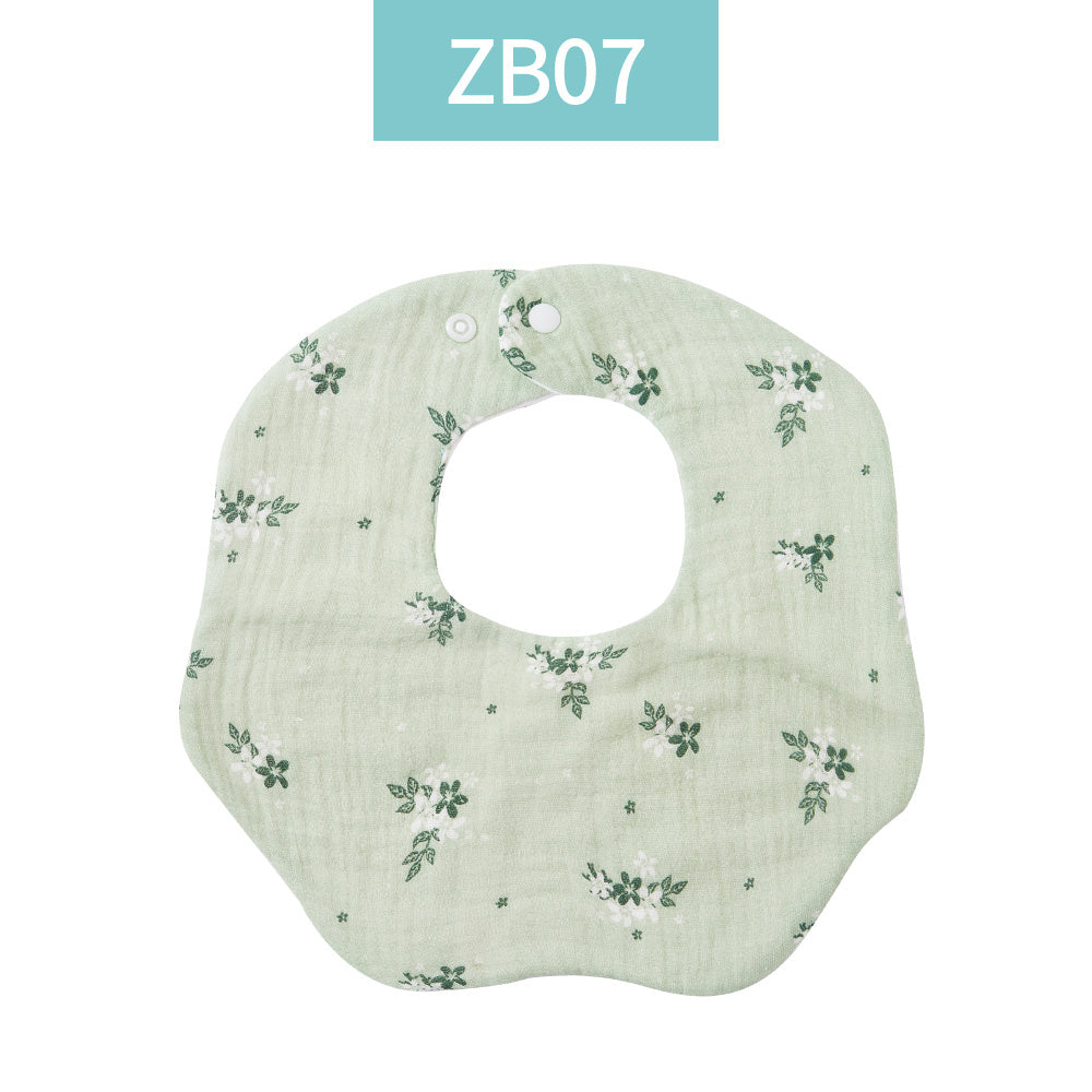 6-Layer Cotton Muslin Petal Bib for Babies