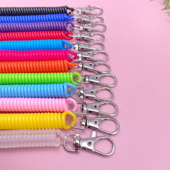2pcs Telescopic Elastic Rope Key Chain Secure Keys & Phone Waterproof