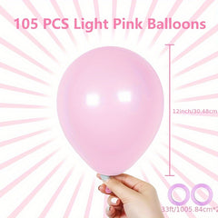 105 Light Pink Balloons Birthday Graduation Party Decorations