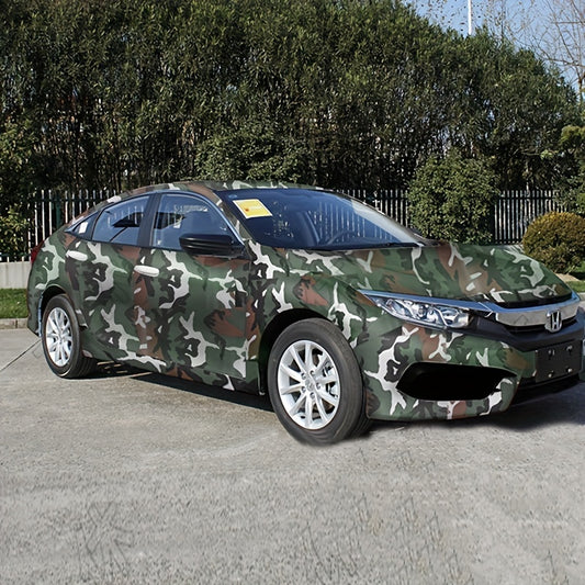 Digital Army Green Camouflage Car Wrap Foil Military Pixel Car Sticker Decal