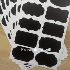 Irregular Blackboard Sticker Erasable Waterproof Movable PVC Blackboard Sticker