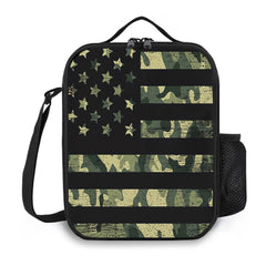 Camouflage American Flag Lunch Bag