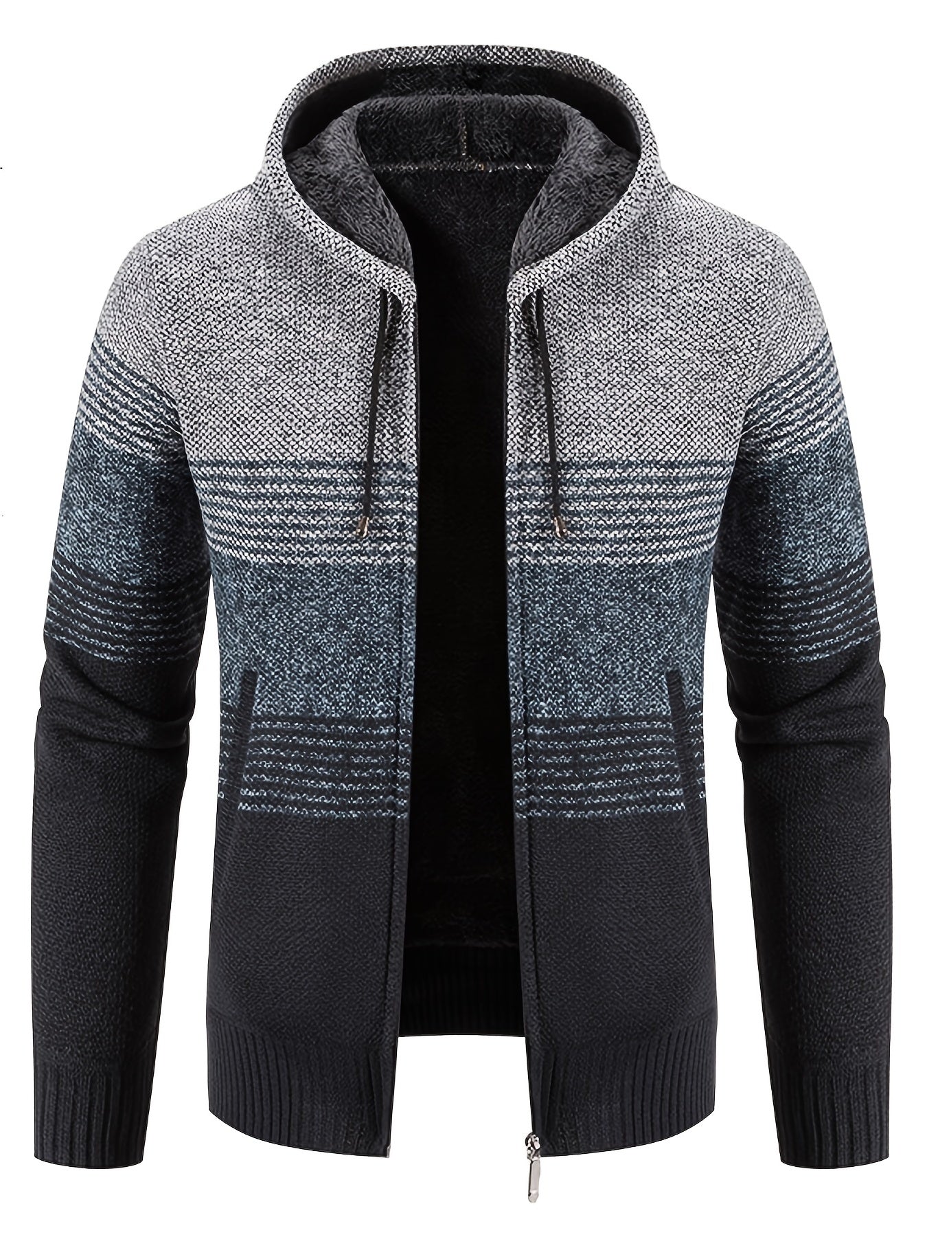 Men's Plush Hooded Sweater for Fall Winter