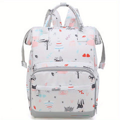 Stylish Mother Baby Backpack Independent Bottle Storage Insulated Large Capacity