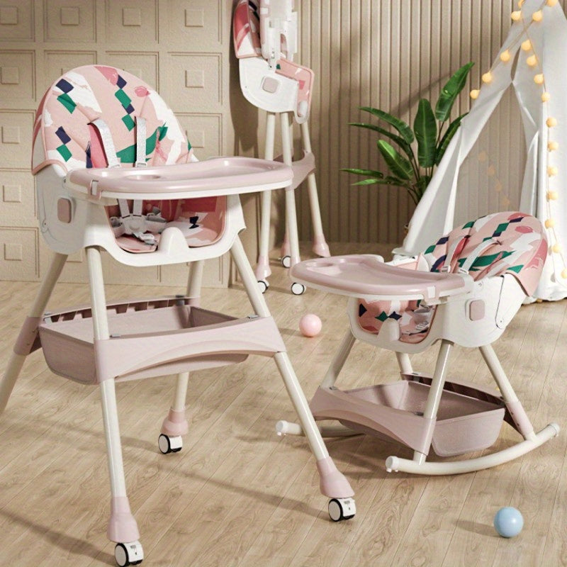 Adjustable Kids Chair with Rocker, Wheel and Reclining Function
