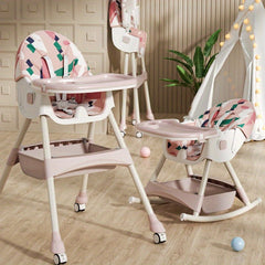Adjustable Kids Chair with Rocker, Wheel and Reclining Function