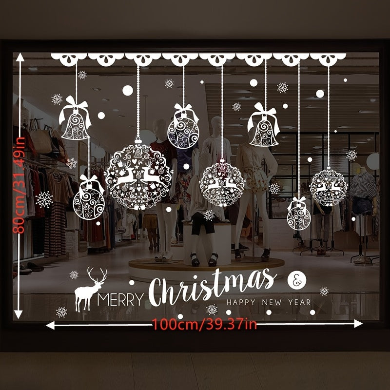 Christmas Chain Door Decals Glass Sticker Decoration For Windows
