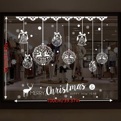 Christmas Chain Door Decals Glass Sticker Decoration For Windows
