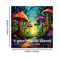 Psychedelic Forest Coloring Book Deluxe Edition 22 Pages 20x20cm