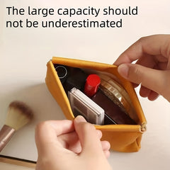 Portable Squeeze Top Cosmetic Bag Waterproof Makeup Pouch