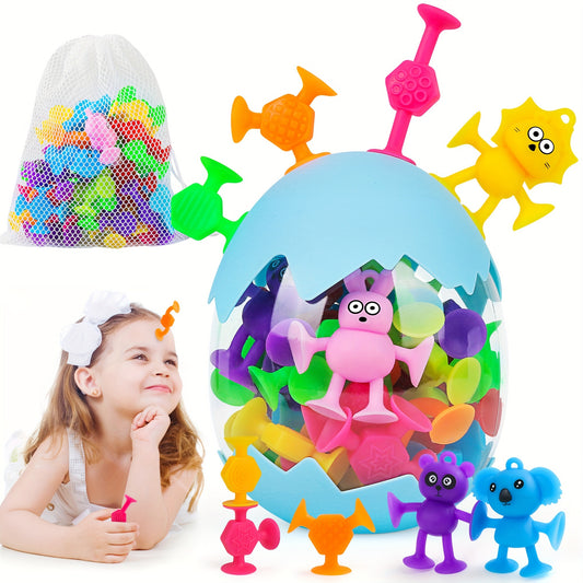 Sensory Suction Toys 40pcs 24pcs Travel Stress Relief Bath Toy