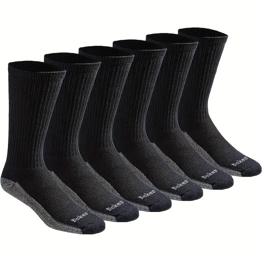 6 Pairs Men's Outdoor Sweat Absorbing Mid-calf Socks