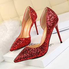 Women's Sparkly Stiletto High Heels Non Slip Shoes