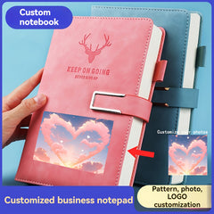 Personalized A5 Notebook with 200 Pages Soft Cover and Bookmark