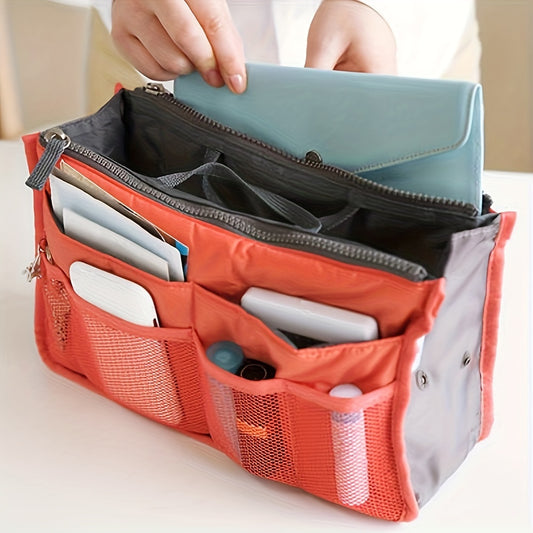 Travel Toiletry Bag Double Zipper Organizer Lightweight Hand Washable