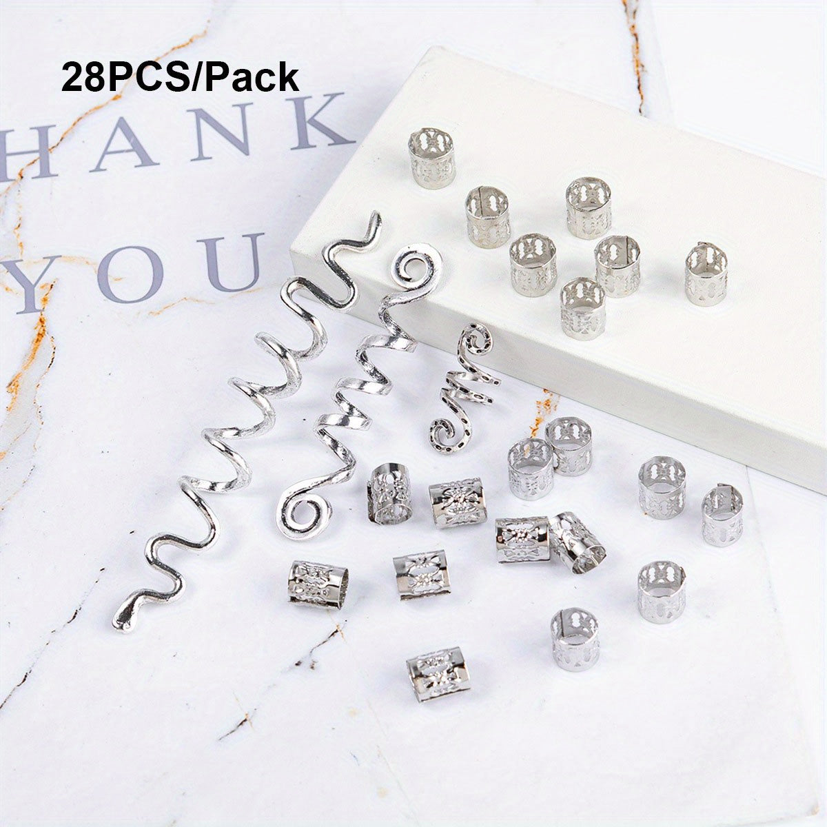 28pcs Vintage Spiral Snake Knot Braid Hairpin Hair Accessories
